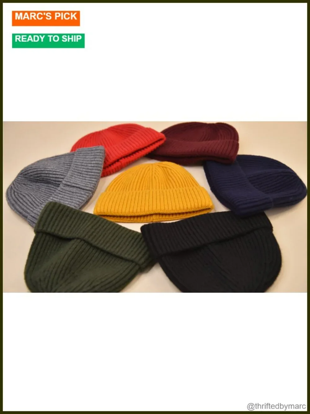Knit Cuff Warm Winter Short Fisherman Beanie Unisex Skull Cap